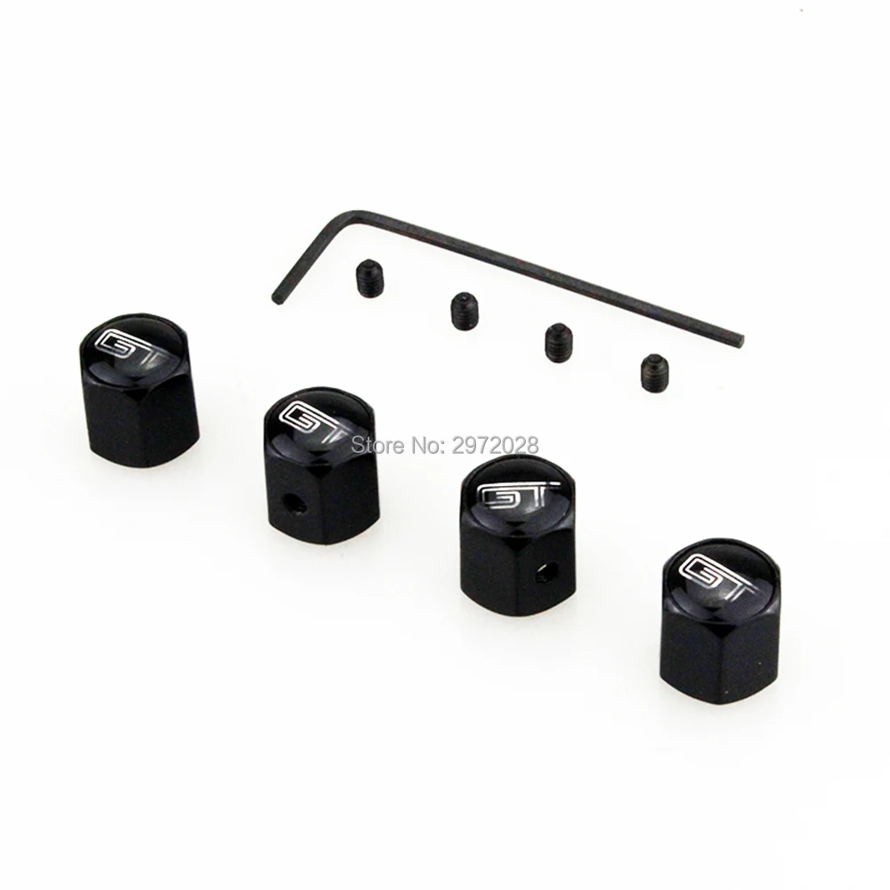 

4 x Car Styling Personlized Anti-theft Stainless Wheel Tire Valve Stems Caps Car Wheel Tyre Tire Stem Air Valve Caps for Ford GT