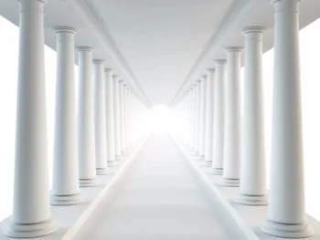 

3d White Corridor Columns Photo Background Photography Backdrop Quality Vinyl