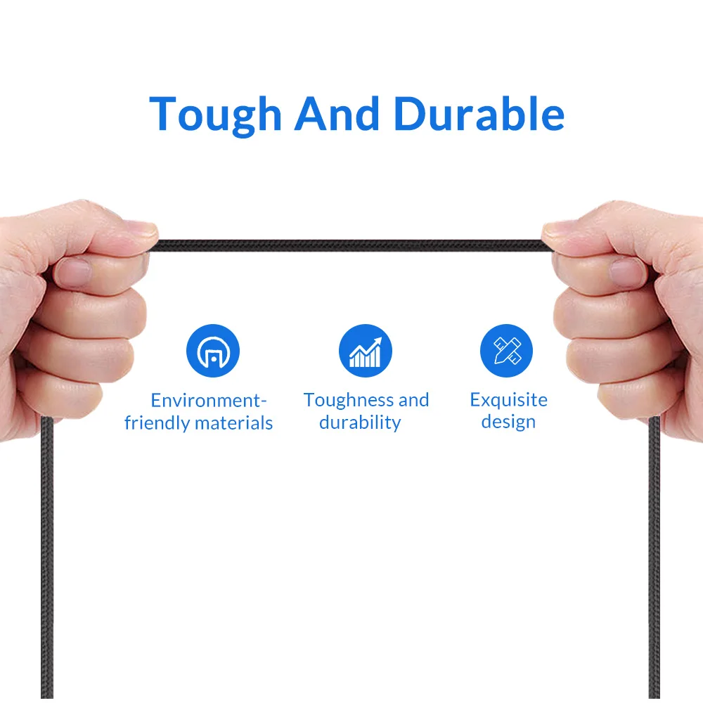 5-Pack TOPK Micro USB Cable Nylon Braided Data Sync Charger Cable For Samsung S6 S7 huaweiP8 Xiaomi redmi 4x mobile phone cables