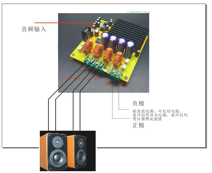 2x300W TAS5630 двухканальный класса D Цифровой Усилитель мощности доска с AD827 предварительно Hi-Fi