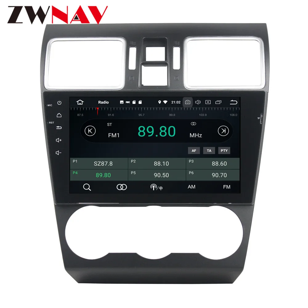 Top Android 8.0 8 Core 4G+32GB Car No DVD CD Player GPS Navigation For Subaru WRX 2014 2015 2016 2017 Multimedia Radio Tape Recorder 1