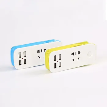 

Multifunction US Plug Extension Socket Outlet Portable Travel Power With 4 USB Smart Charger Wall 1.5M Extension Cord Socket
