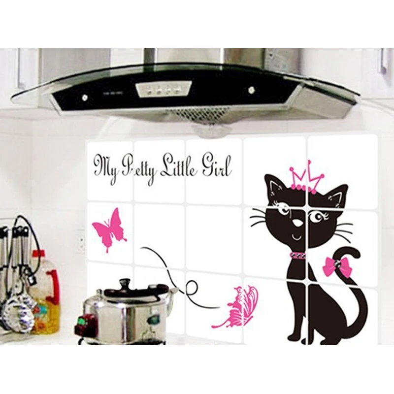 Oil proof stickers Aluminum foil heat resistant stickers for kitchen