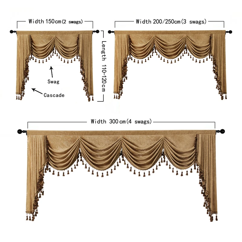 Плотная шенилловая БАЛДАХИНА для окна, одноцветная штора s балдахин s для гостиной, Европейский Роскошный Балдахин s для спальни, занавеска
