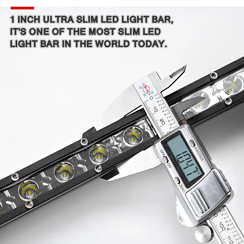 RACBOX 20 дюймов тонкий светодиодный светильник Однорядный 54 Вт прожектор точечный луч для автомобиля мотоцикла головной светильник светодиодный DRL противотуманный рабочий светильник