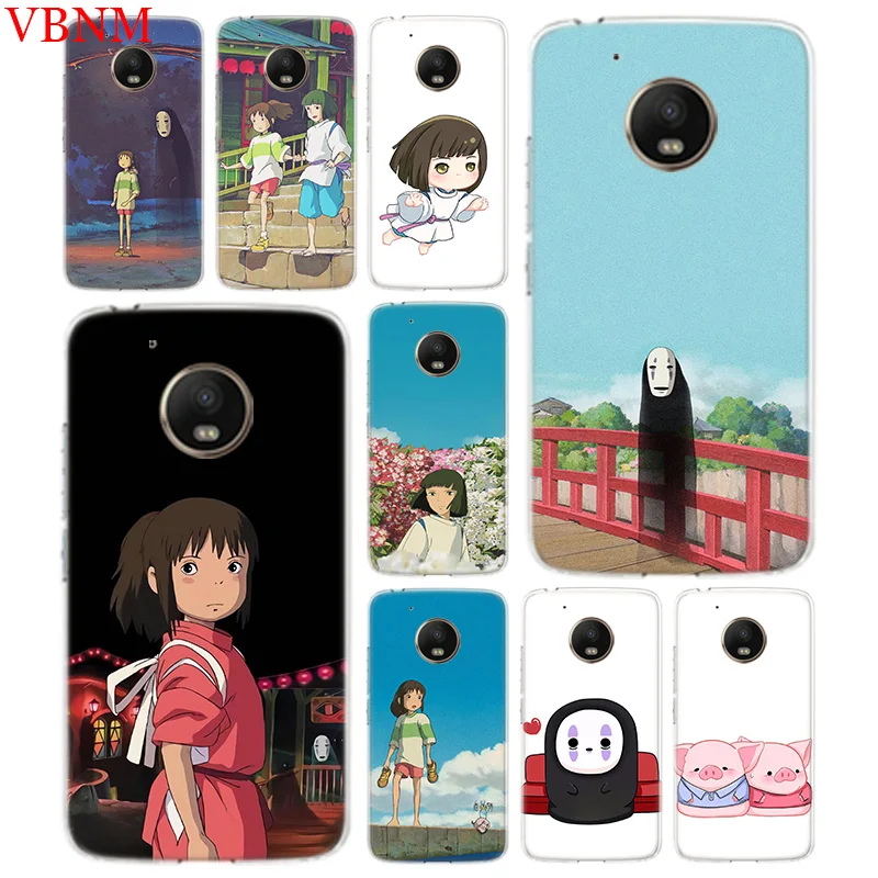 

Spirited Away Faceless Accessories Phone Case For Motorola Moto G7 G6 G5S G5 E4 Plus G4 E5 Play Pattern Customized Coque Cover