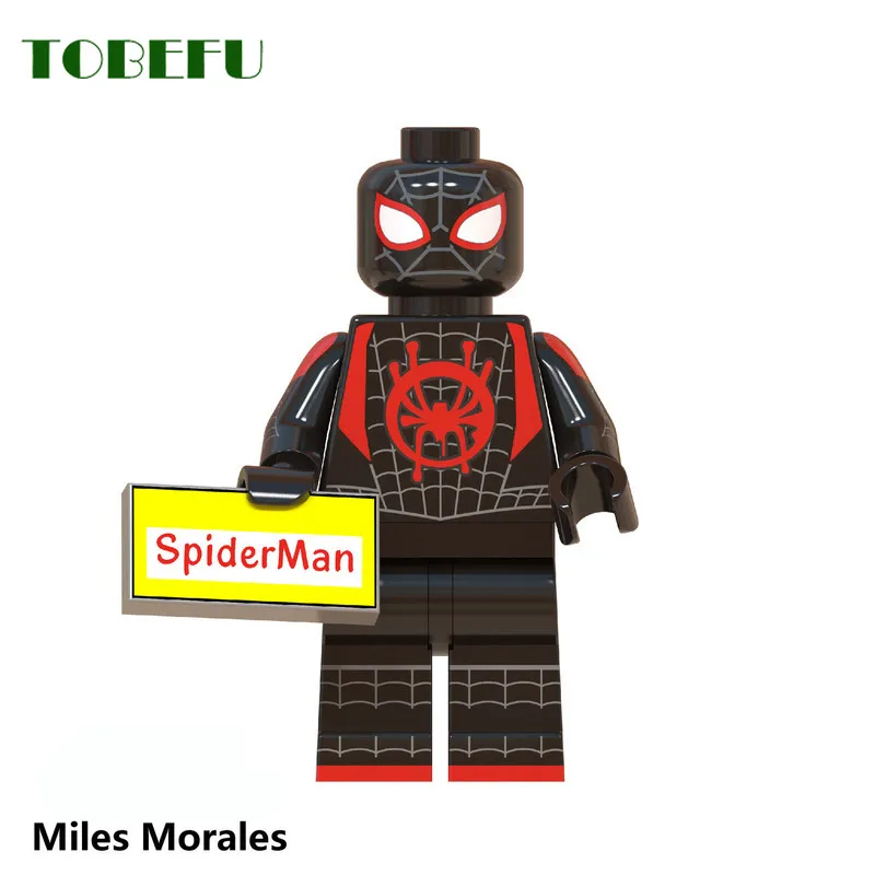TOBEFU супергерой Фигурки Человека паука Miles Morales строительные блоки кирпичи