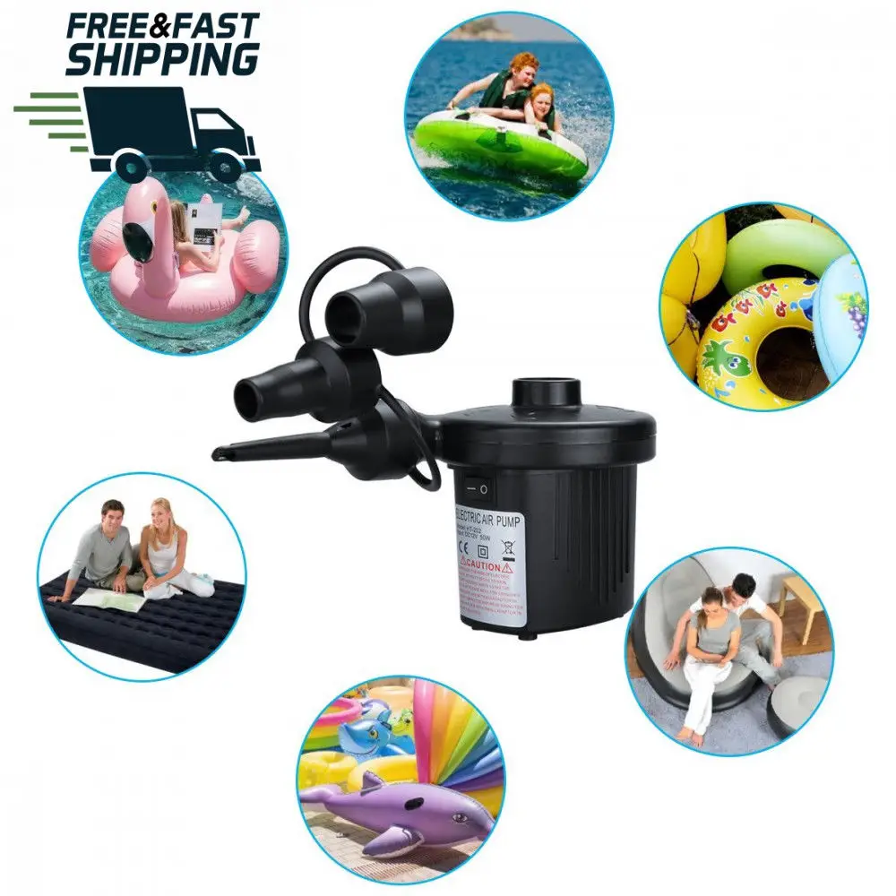 Buy 12V Car Auto 3 Nozzles inflatable boat Air suction Pump gas fill Air