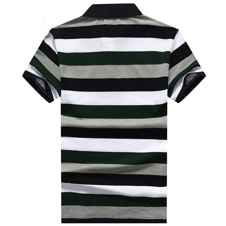 Summer Polos Men Shirt Cotton Striped Short Brand Mens Polo Male Top Tees Fast Dry Breathable Tshirt Men Clothing Boy Drop Ship-1