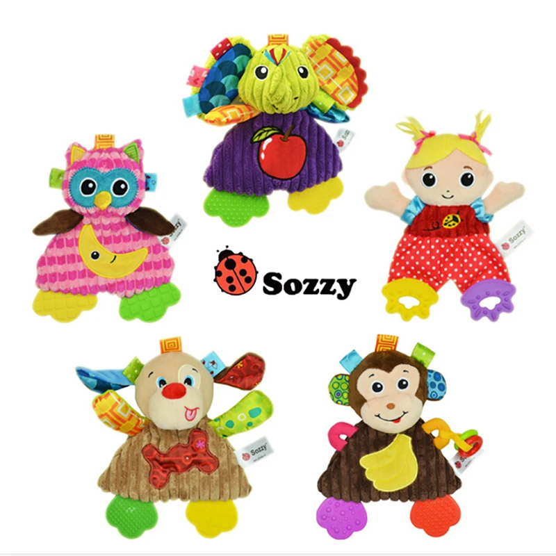 

Sozzy Multi Function Baby Rattle Bell Cartoon Animal Infant Baby Crib Stroller Hanging Toy Teether Doll