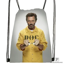 Изготовленная на заказ HD Хью Лори походная сумка на шнурке для мужчин и женщин милый рюкзак дети ранец(черная спина) 31x40 см#180531-01-19