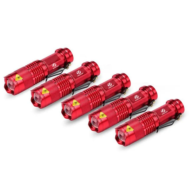 5 Pack wholesale Mini powerful led flashlight Q5 2000 Lumens torch 5