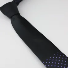 Мужской костюм, тонкий галстук, дизайн, черный, половинный, фиолетовый, в горошек, микрофибра, галстук, тонкий галстук, 5 см, платье, рубашки, Свадебный галстук