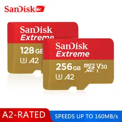 Карта памяти SanDisk Экстрим micro SD карта UHS-I C10 U3 V30 A2 microSDHC/microSDXC Flash 32 Гб 64 Гб 128 ГБ 256 Гб 400 Гб TF карта
