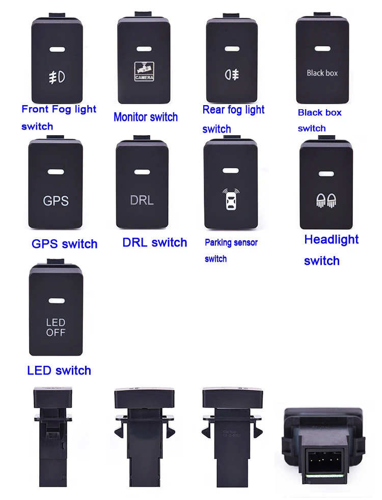 Новинка GPS DRL противотумансветильник черный ящик Монитор датчик парковки кнопка