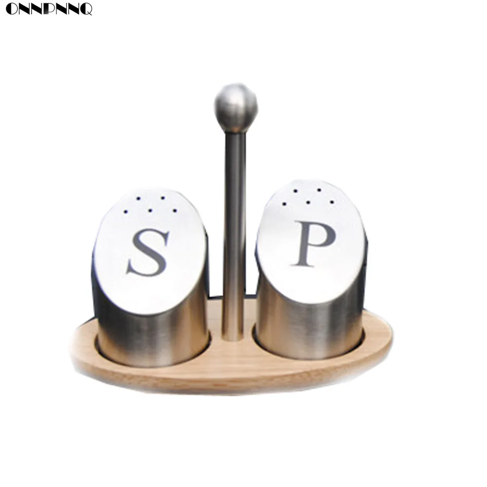 

ONNPNNQ Stainless Steel Salt Pepper Shaker Seasoning Bottle Set Condiment Box Kithen Jar