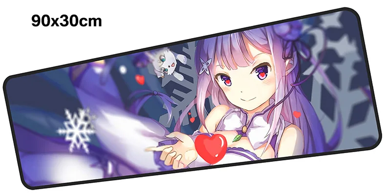 Re zero коврик для мыши геймер 900x300 мм notbook коврик для мыши большой игровой коврик для мыши красивый коврик для мыши стол для компьютера padmouse аксессуары - Цвет: Size 900x300X2MM