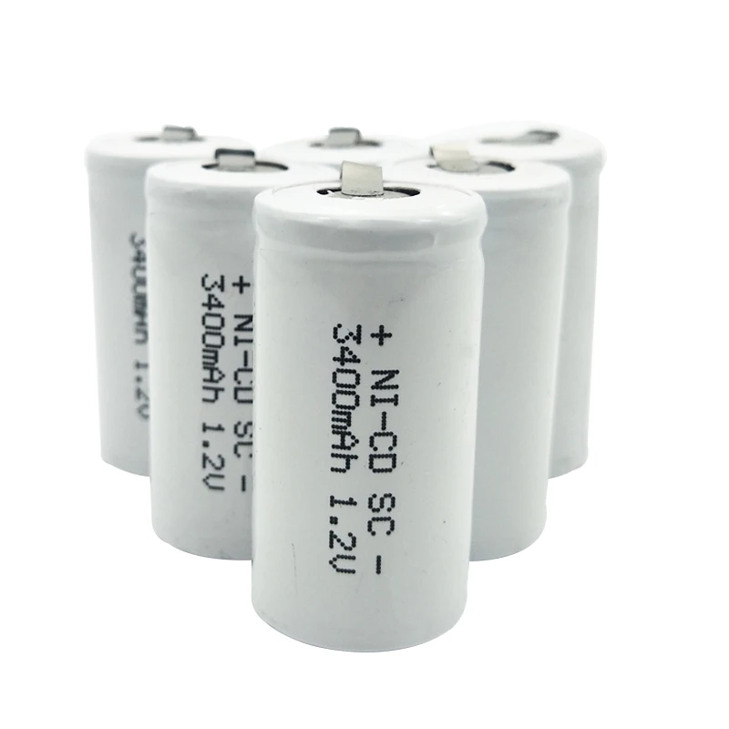 Free Shipping 10PCS SC NI-MH battery White 3400mAh rechargeable subc battery 1.2 v with tab for makita dewalt for bosch OOLAPR Free Shipping 10PCS SC NI-MH battery White 3400mAh rechargeable subc battery 1.2 v with tab for makita dewalt for bosch OOLAPR