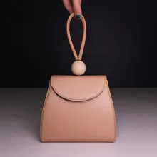 Woonam Для женщин Модный Топ зерна натуральной телячьей кожи ручка сверху вечерняя сумочка wb204