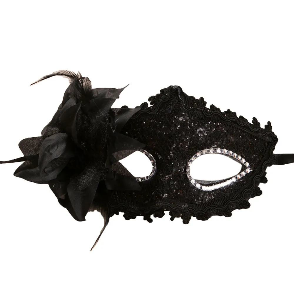 Сексуальный маскарадный кружевная маска для празднований 1 шт. Для женщин кружева Маскарадная маска маскарад Вечерние мяч Выпускной костюм подвески Вечерние Маски 30 - Цвет: Черный