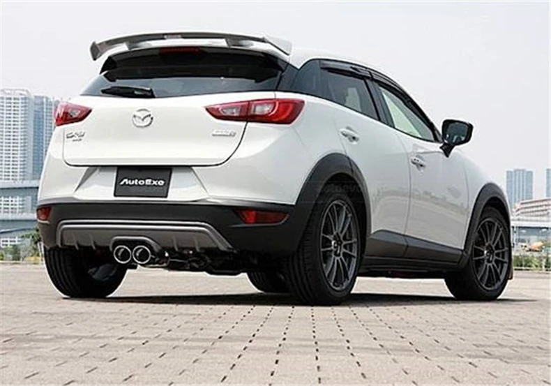 Для Mazda CX-3 CX3- спойлер заднего крыла, спойлеры крыльев багажника смоляное волокно серый праймер винт крепления