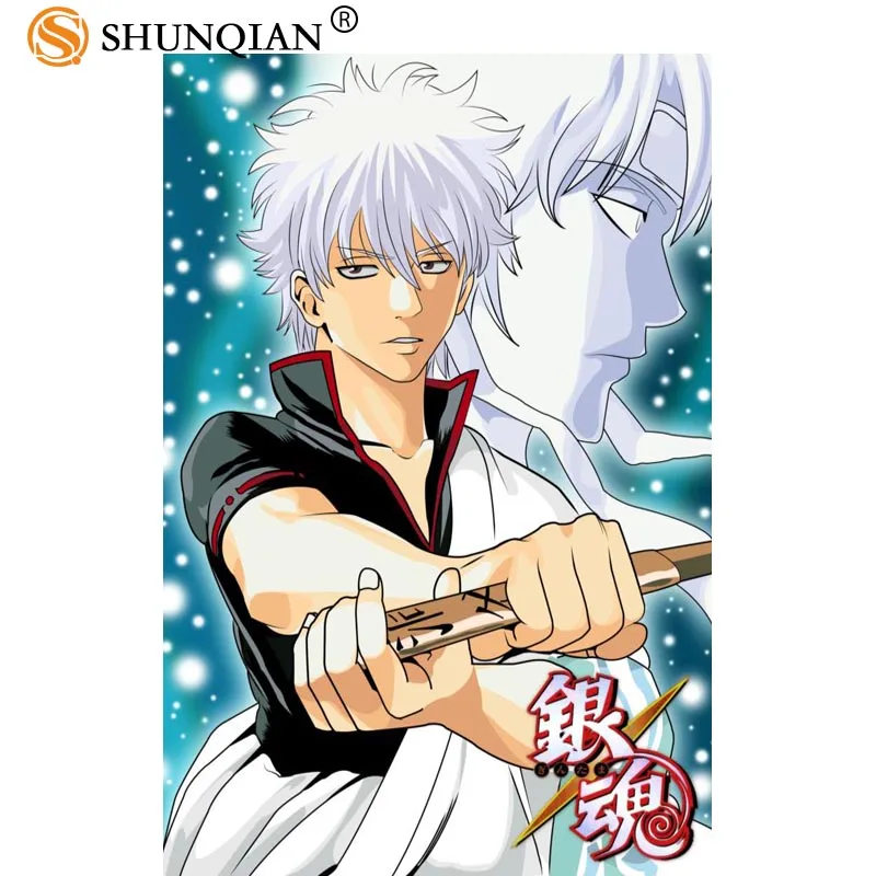 Новое поступление плакат gintama мультяшный Шелковый персонализированные Плакаты