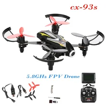 5,8G FPV Профессиональный Дрон с дистанционным управлением CX-93S с Камера 1020 мощный мотор 6-axis gyro 3D опрокидывания пульт дистанционного управления RC Квадрокоптер подарки