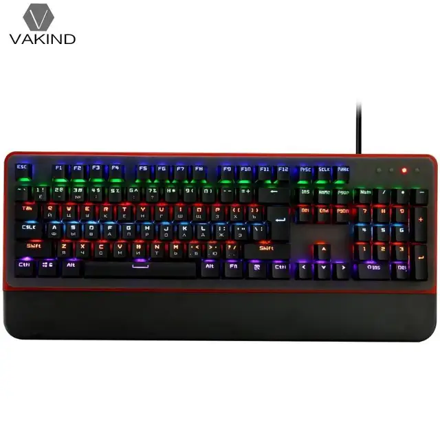 Best Offers VAKIND Keyclick Mechanical Gamer Keyboard 107 Keys 12 Color RGB LED Backlit Gaming Keypad PC Accessroies for Overwatch