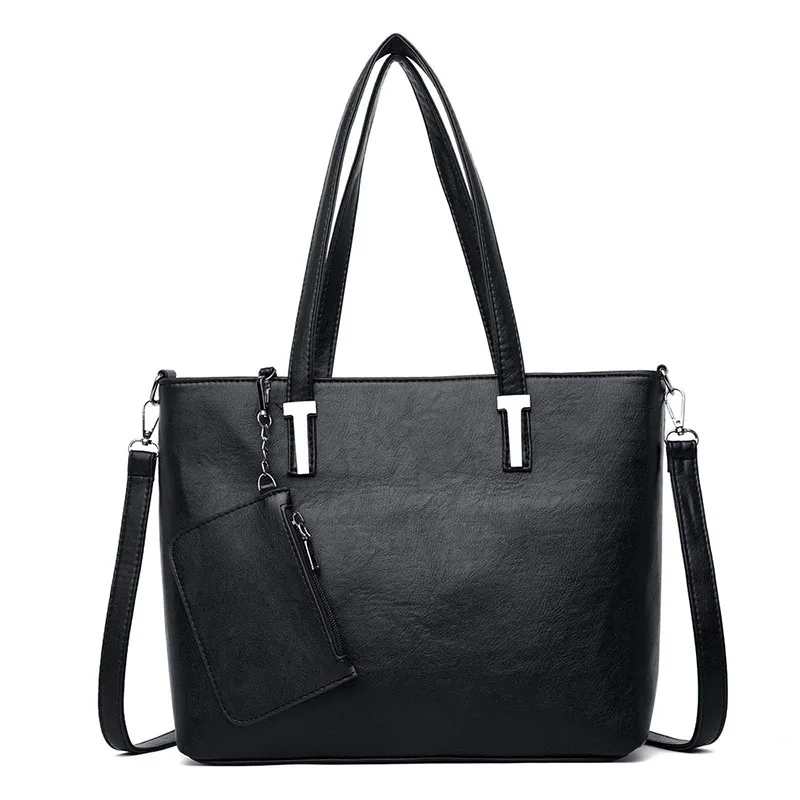 

Women Messenger Bag Set Black Big Capacity Purses and Handbags Fashion Sling Shoulder Purse Ladies PU Leather Crossbody Bag