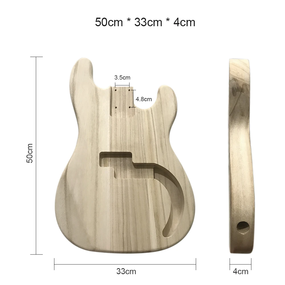 Polished Wood Type Electric Guitar Barrel DIY Mahogany Wooden Body Guitar Parts& Accessories DIY For PB Style Bass Guitar