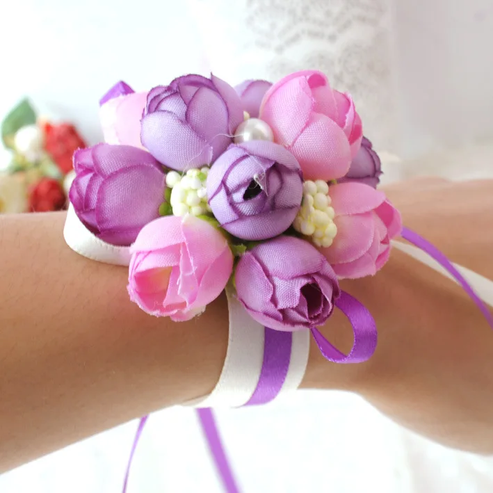 Buy 8cm Creative Wrist Flower Bridesmaid Sisters hand