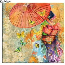 DIY фото на заказ, алмазов картина вышивки крестом 5D полный мозаика, алмазная вышивка японские кимоно женское украшение дома