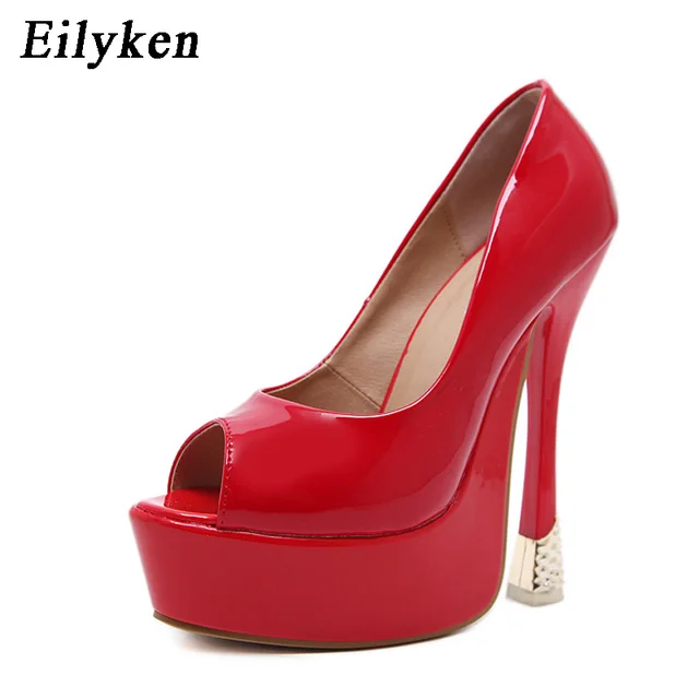 Eilyken Stylish Women Red Wedding Shoes P Toe Super Platform High Eilyken Stylish Women Red Wedding Shoes P Toe Super Platform High Heels Y Woman Pumps