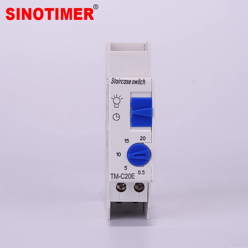 Timer Switch Programmable Timer Switch Time Switch 7 Minutes 20 Minutes 230VAC DIN Rail Staircase Time Switch for Staircase Lighting Controls