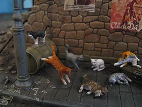 

1/35 Modified Parts Animal Cat C 7pcs/set Resin Figures