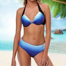 Бикини с высокой талией,, сексуальный градиентный купальник, женский купальник, сиамский купальник, купальник, Бразильский бикини, набор, бикини для женщин