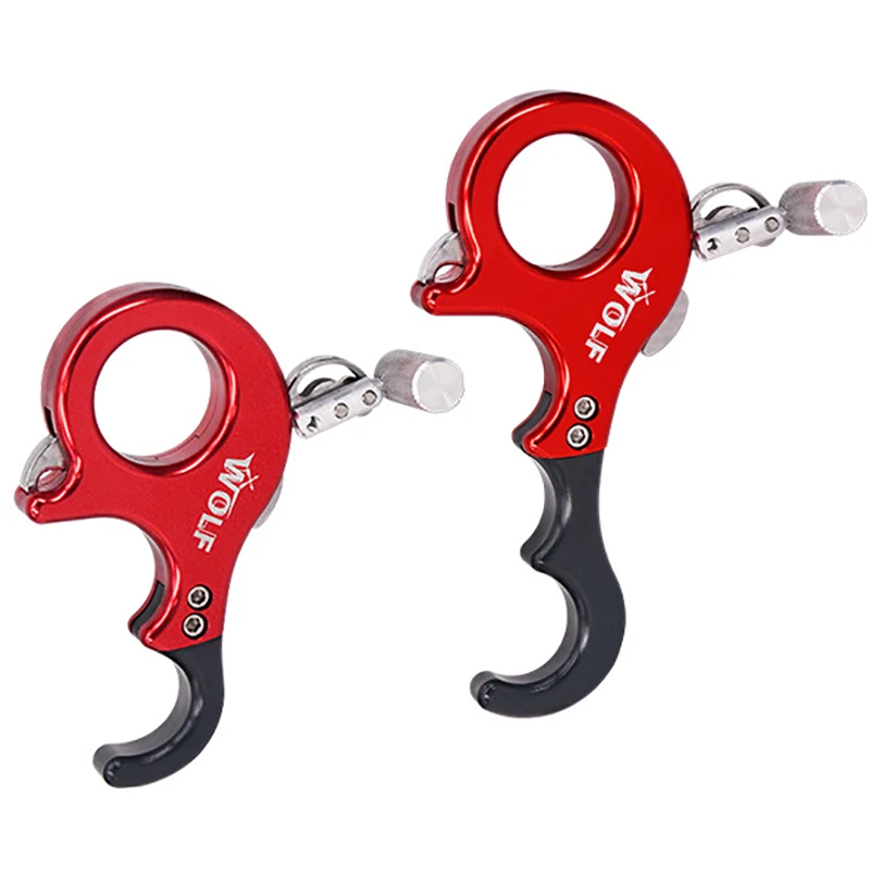 

Compound Bow Release Aids 3/4 Finger Free Change Hand Trigger Aluminum Finger Caliper Archery Hunting Accessory