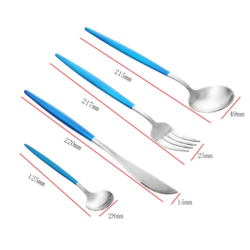 Hifuar 4 шт./компл. 304 Нержавеющая сталь Ножи вилка ложка чайная посуда рождественские принадлежности Комплектная посуда западные столовые приборы набор посуды