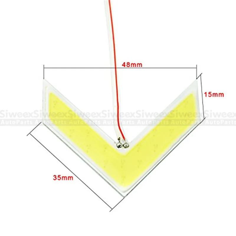 2 шт. Авто COB светодиодный стрелки лампы индикатора Безопасный светодиодный панели автомобиля указатель поворота бокового зеркала светильник различных Цвета длительный срок службы