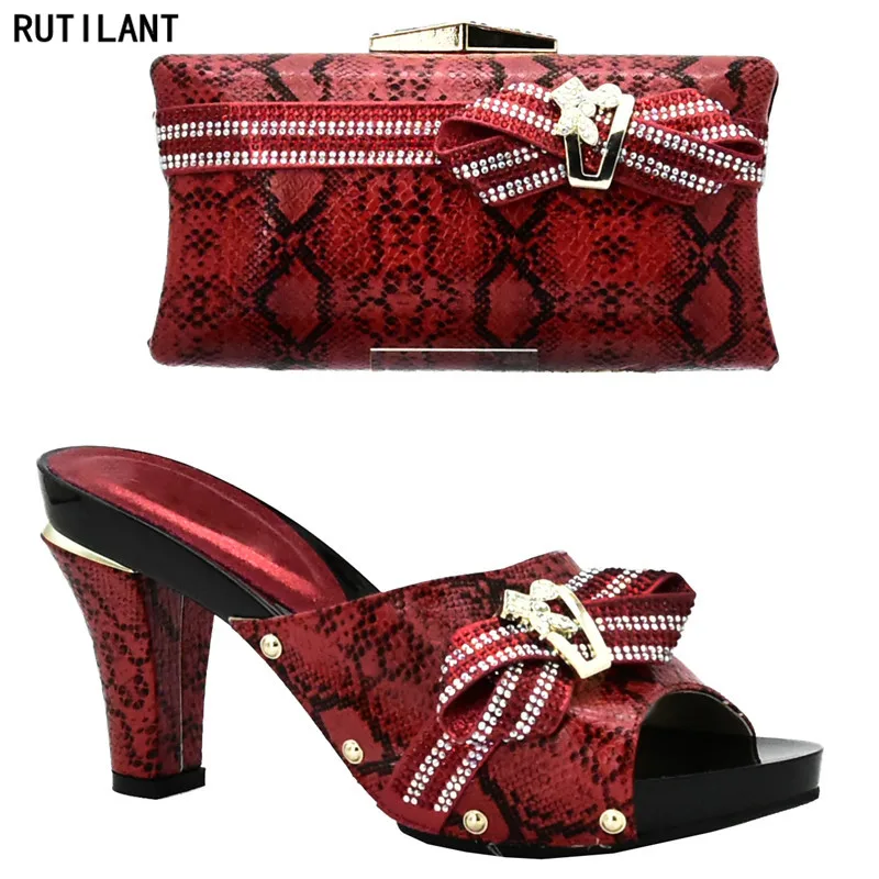 rot Schwarzes Nigerian Strass Taschen Mit Tasche Schuhe gelb rosa Set Passende Verziert Italienische Neue Ankunft Party gold Und Passenden silber qRFwxTxS6