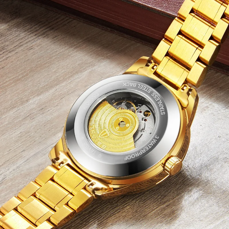 Skup 2019 nowe znaki zodiaku TEVISE mężczyźni oglądać automatyczne mechaniczne zegarki na rękę edycja limitowana zegarek mężczyźni złoty mężczyzna zegar saat erkekler