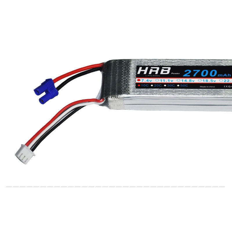 HRB RC Lipo Батарея 7,4 V 2700 мА/ч, 10C 2S EC2 для вертолета H501S H501C 4-осевая машина аэроплан Квадрокоптер