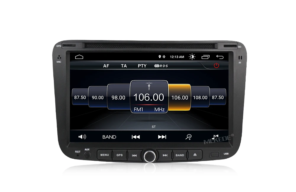 Best MEKEDE 2Din Android8.1 Quad core Car DVD player for GEELY Emgrand EC7 with Free shipping mic navitel map support GPS radio bt 18