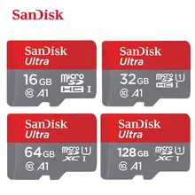 SanDisk 메모리 카드 128GB 64GB 32GB 16GB Micro SD 카드 Ultra A1 microSDHC/SDXC UHS-I 스마트 폰용 98 메가바이트/초-100 메가바이트/초 TF 카드