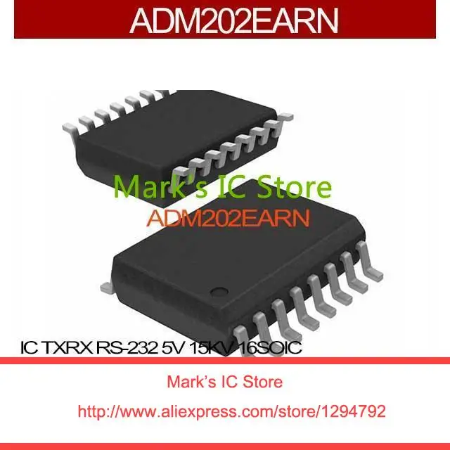 ADM202EARN IC TXRX RS 232 5V 15KV 16SOIC ADM202EA Inc 202 ADM202 202E ...