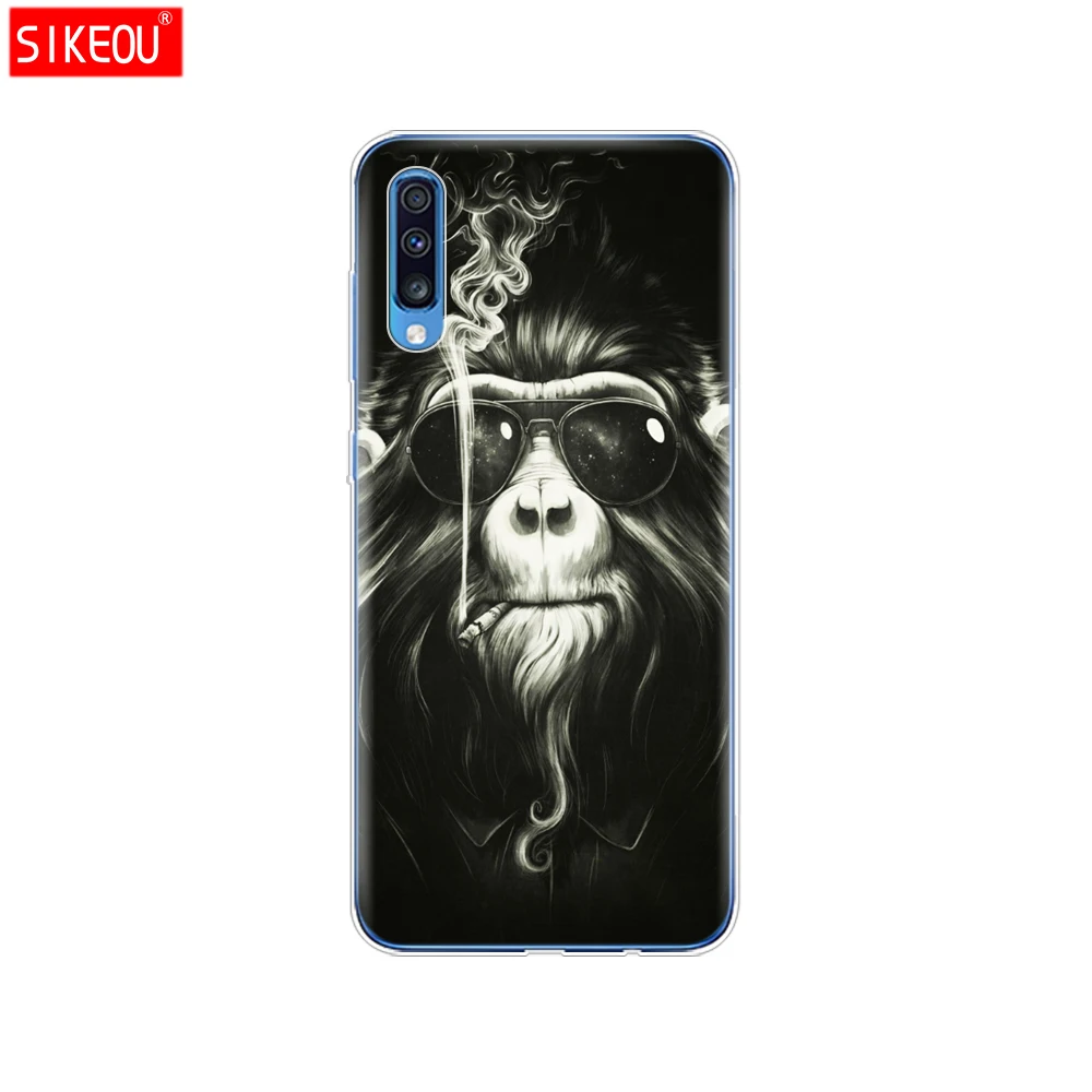 For Samsung A70 Case Soft TPU Phone Back Cover For Samsung Galaxy A70 silicon Cases Coque Capa A 70 A705 A705F bumper Cat