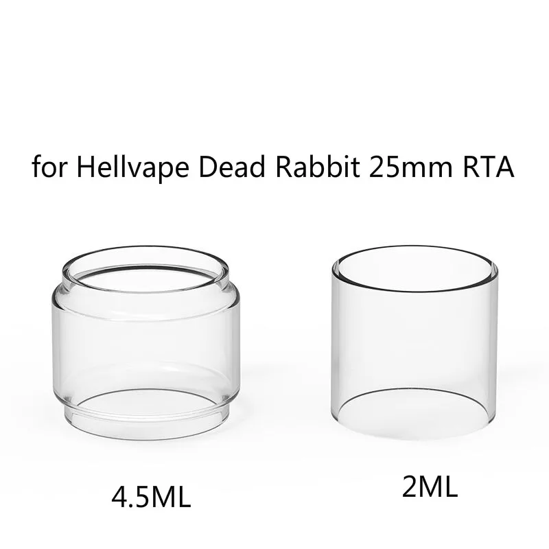 

5PCS YUHETEC Replacement Glass TUBE for Hellvape Dead Rabbit 25mm RTA 2ML/4.5ML