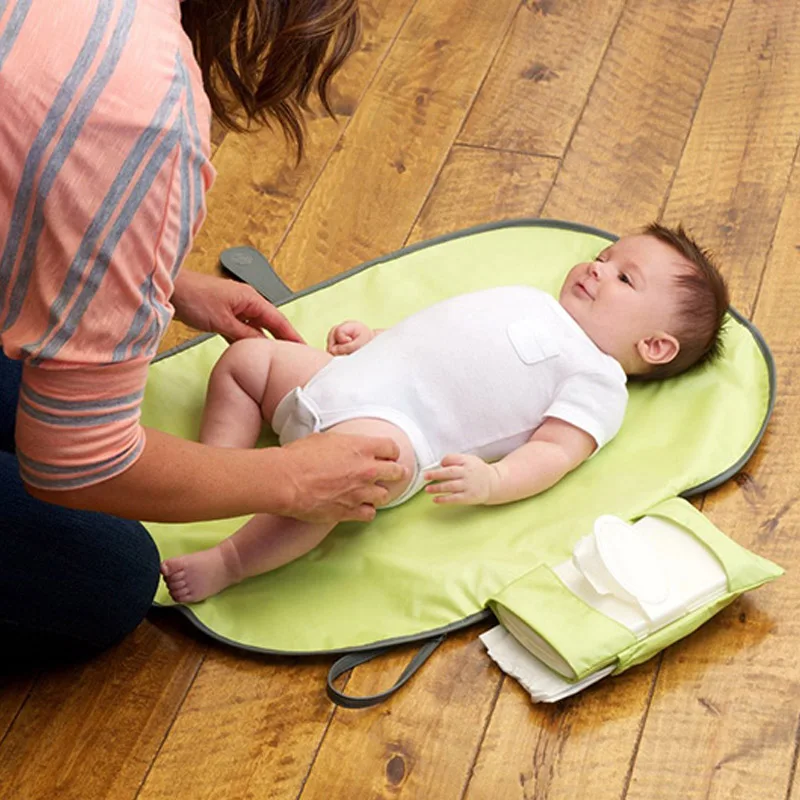 Baby Nappy Changing Pads Bag Waterproof Diaper Cover Bags Portable Newborn Wipeable Mat Station Clutch Hangs Stroller BB3052 (8)