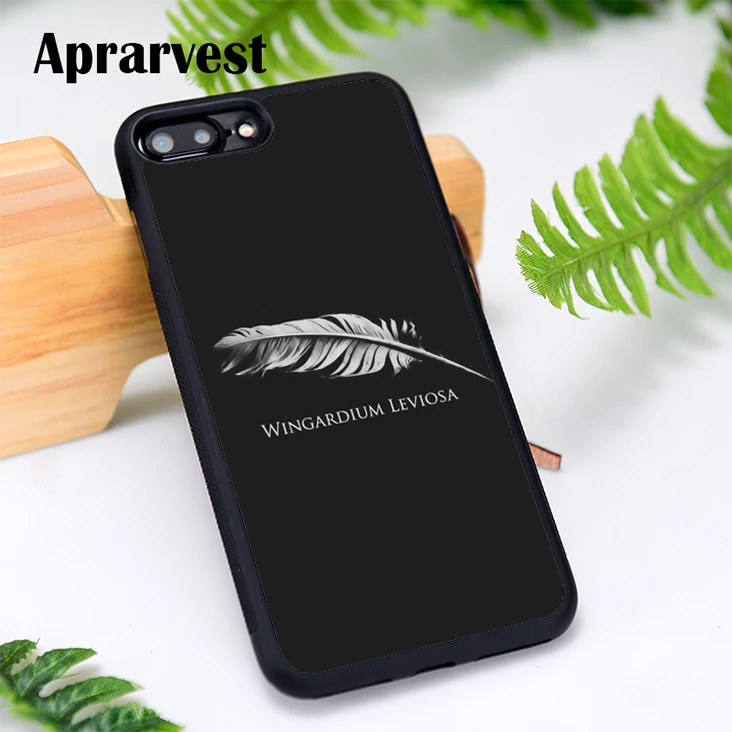 

Aprarvest Silicone Phone Case Cover For iPhone 6 6S 7 8 Plus 5 5S SE X XS MAX XR WINGARDIUM LEVIOSA HARRY POTTER Black