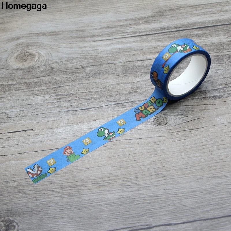 

Homegaga Super mario cartoon fashion cartoon funny Washi diy Scrapbooking Adhesive Masking Tape Printed Pattern stickers D2002